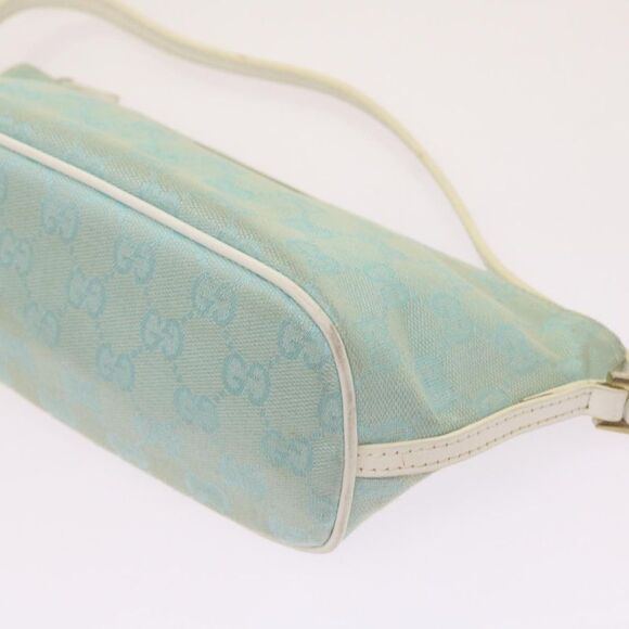 Gucci Gg Canvas Blue Canvas Handbag (Pre-Owned) - Picture 15 of 16
